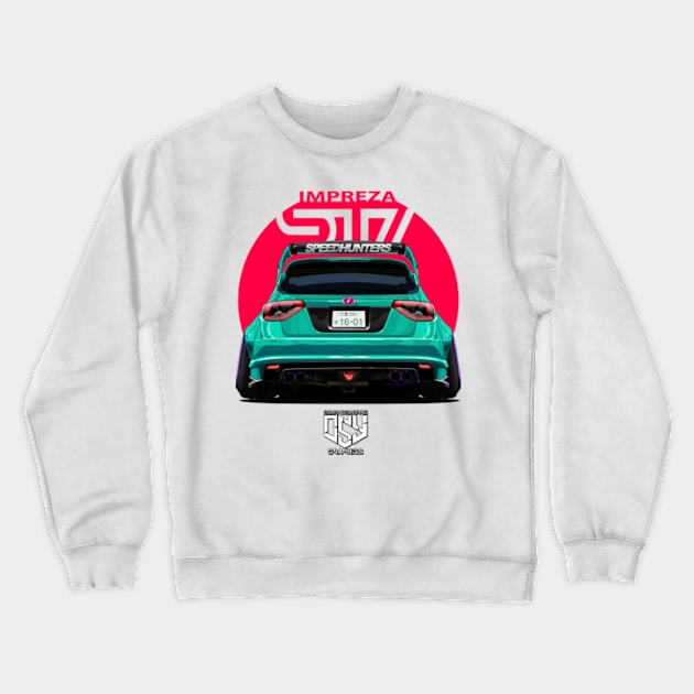 Speedhunters - (AQUA) Impreza WRX STI Crewneck Sweatshirt by osy_graphics